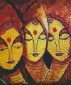 Abstract Indian Diamond Paintings