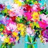 Abstract Flowers In Vase Diamond Paintings