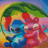 Angel Stitch And Lilo Cartoon Diamond Paintings