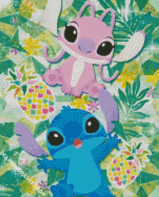 Stitch And Angel Characters Diamond Paintings