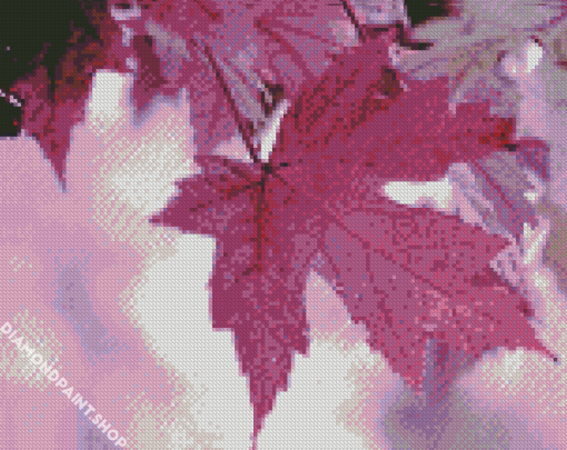 Autumn Purple Leaf Diamond Paintings