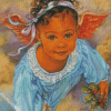 Black Baby Girl Diamond Paintings