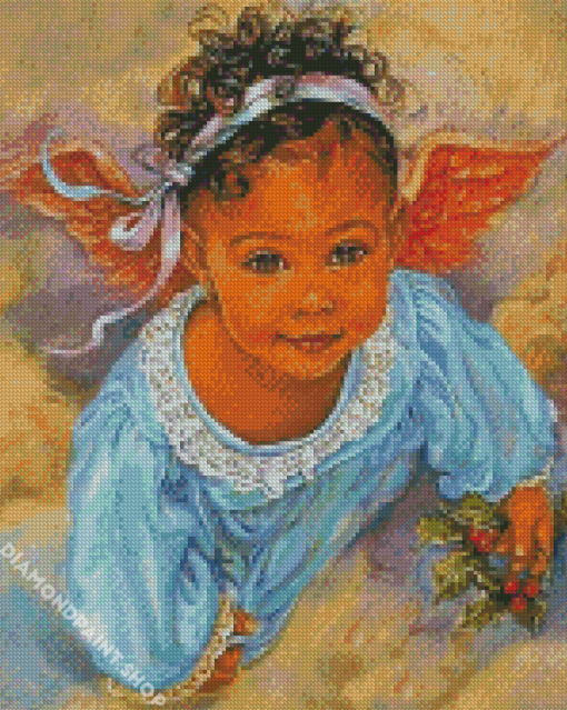 Black Baby Girl Diamond Paintings