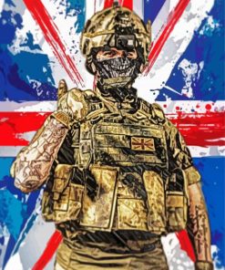 British Army Soldier Diamond By Paintings