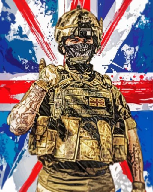 British Army Soldier Diamond By Paintings