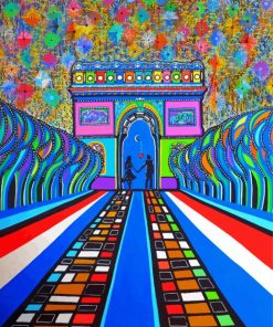 Champs Elysees Street Diamond By Paintings