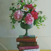 Classy Ikebana On Books Diamond Paintings