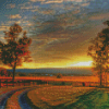 Country Sunset Diamond Paintings