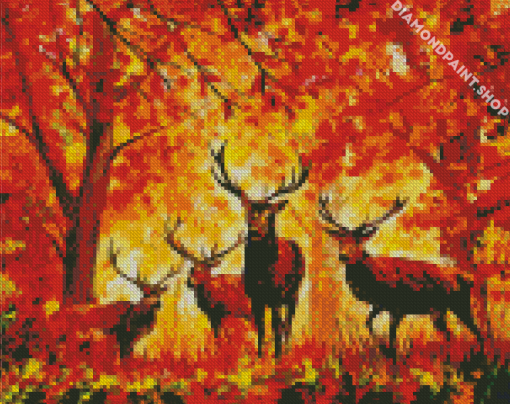 Deer Antlers Art Diamond Paintings