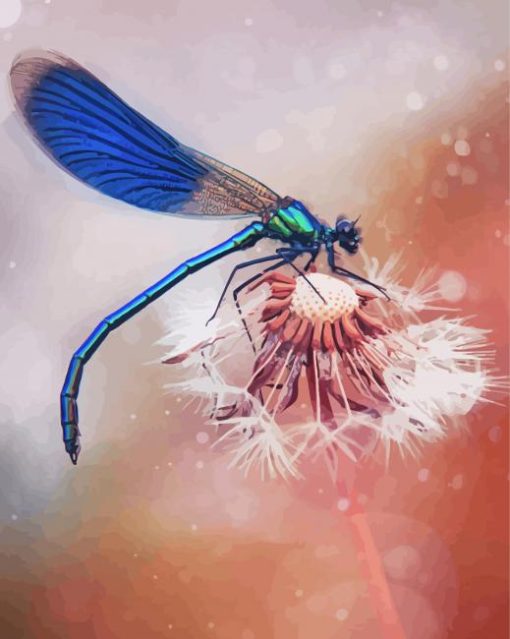 Dragonfly And Dandelion Diamond Paintings