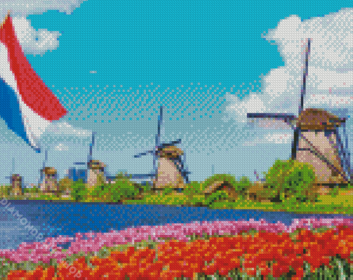 Dutch Windmill Diamond Paintings