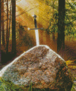 Excalibur In Stone Diamond Paintings