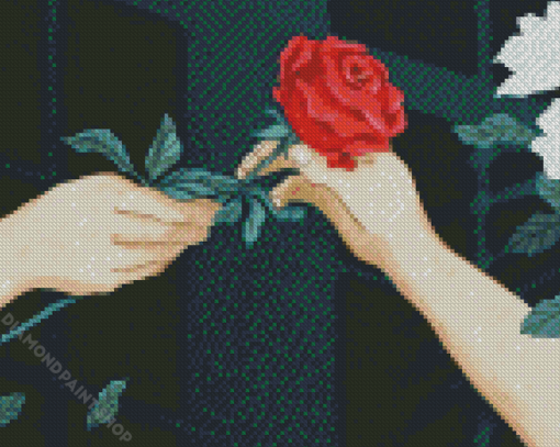 Giving A Rose Art Diamond Paintings