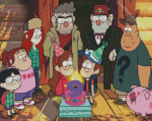 Gravity Falls Characters Diamond Paintings