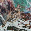 Ruffed Grouse In Snow Diamond Paintings