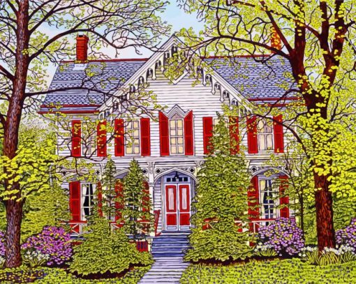 Historic House Garden Diamond Paintings