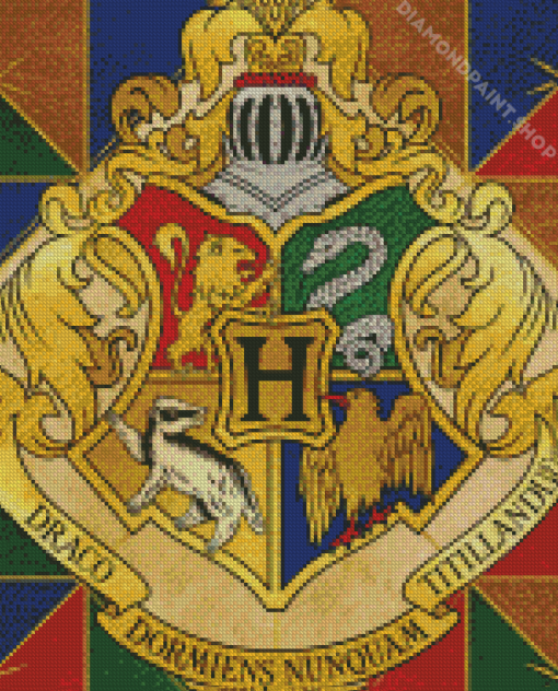 Hogwarts Crest Logo Diamond Paintings