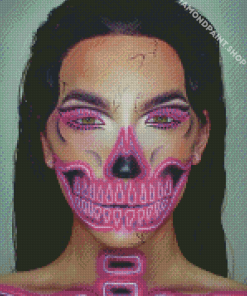 Neon Skeleton Beauty Diamond Paintings