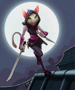 Ninja Cat Diamond Paintings