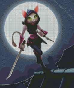 Ninja Cat Diamond Paintings