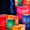 Paper Lanterns In Water Diamond Paintings