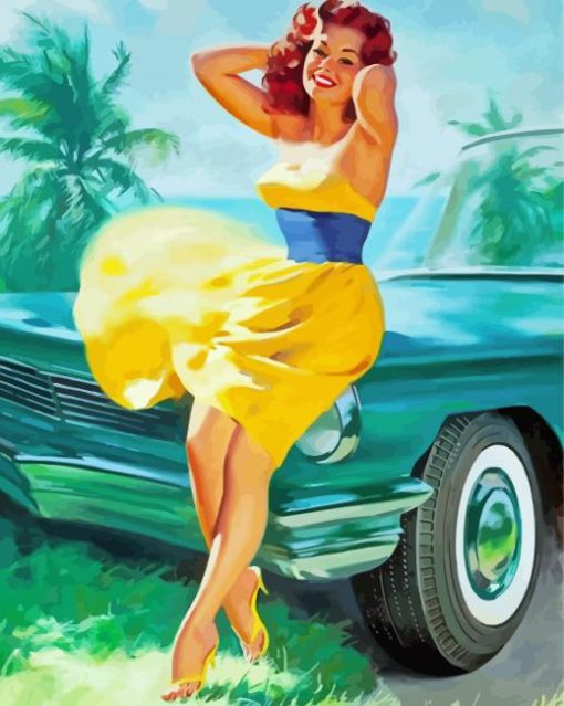 Pin Up Girl Stylish Diamond Paintings