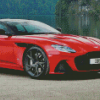 Red Aston Martin Car Diamond Paintings