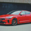 Red Kia Stinger Diamond Paintings