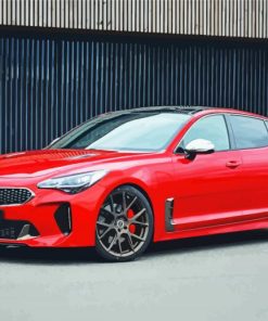 Red Kia Stinger Diamond Paintings