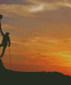 Rock Climbing Silhouette Diamond Paintings