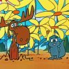 Rocky And Bullwinkle Character Diamond Paintings