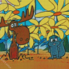 Rocky And Bullwinkle Character Diamond Paintings