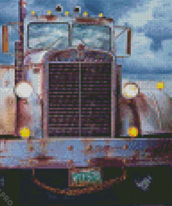 Rusty Semi Truck Diamond Paintings