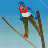 Ski Jump Illustration Diamond Paintings