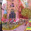 Spring Pink Village Diamond Paintings