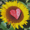 Sunflower Heart love Art Diamond Paintings