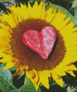 Sunflower Heart love Art Diamond Paintings