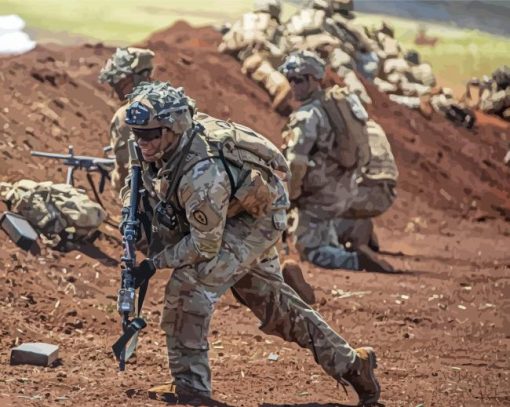 Us Army In War Diamond Paintings