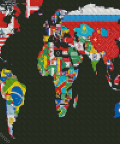 Worlds Flags Diamond Paintings