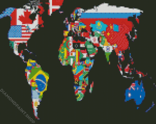 Worlds Flags Diamond Paintings