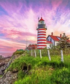 West Quoddy Lighthouse Diamond Paintings