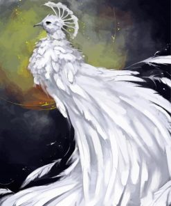 White Peacock Art Diamond Paintings