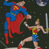 Wonder Woman And Superman Diamond Paintings