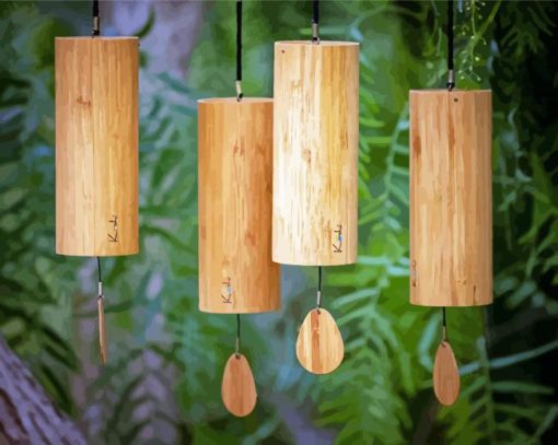 Wooden Wind Chimes Diamond Paintings