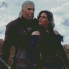 Yennefer And Geralt Cartoon Diamond Paintings