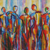 Abstract Colorful People Diamond Paintings