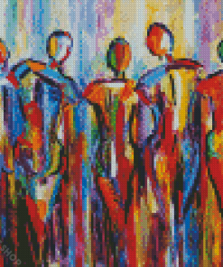 Abstract Colorful People Diamond Paintings