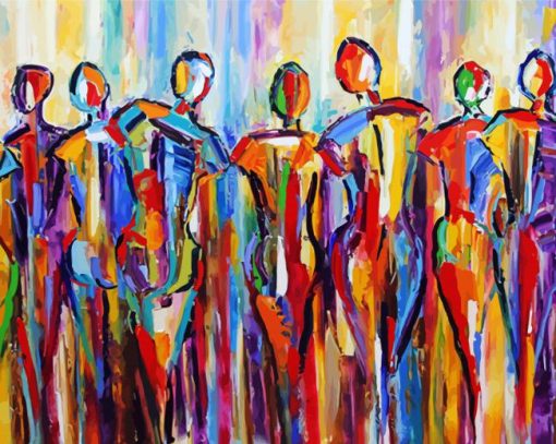 Abstract Colorful People Diamond Paintings