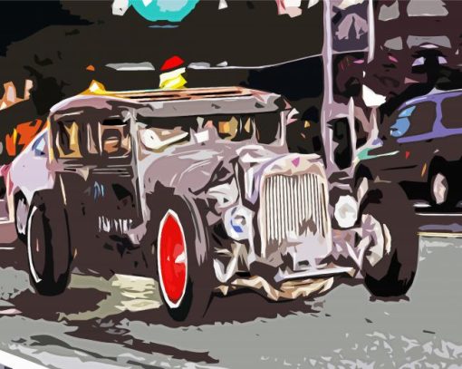 Abstract Ratrod Car Diamond Paintings