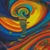 Abstract Colorful Tornado Diamond Paintings